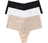 hanky panky - - Retro-Tangas für Damen, 3er-Pack, Kolorit Black/White/Chai, Größe: Einheitsgröße Regular