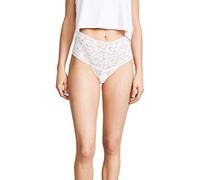 hanky panky Retro Thong - Tanga im Retro-Stil, mit Hohem Schnitt, Unterwäschen Damen Baumwolle, Lingerie Slip Damen aus Stretch-Spitze Signature Lace, Color Marshmallow - One Size