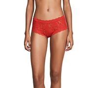hanky panky Boyshort - Shorty, Panties Damen Unterwäsche, Lingerie Slips Damen Baumwolle, Unterhosen aus Stretch-Spitze Signature Lace, Color Rot - Size M
