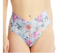 Hanky Panky Signature Lace Print Retro Thong Blau Muster Nylon One Size Damen