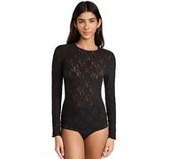hanky panky Spitzentop - Top Damen Langärmelig, Ungefüttert, Unterhemd Damen aus Stretch-Spitze Signature Lace, Trägertop Ohne Bügel, Color Schwarz - Size L