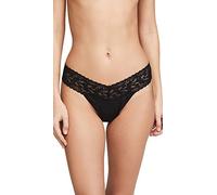 hanky panky Supima Cotton Original Rise Tanga mit Spitze - Schwarz