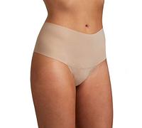 hanky panky Tanga Godiva - Thong mit Hohem Schnitt, Unterwäschen Damen Baumwolle Normalschnitt, Lingerie Slip Damen aus Stretch-Spitze Signature Lace, Color Taupe - Size S