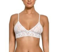 hanky panky Triangle Bralette - Bustier Damen, Dreieck-Bralette aus Stretch-Spitze Signature Lace, Lingerie Damenwäsche Zero Feel, BH Ohne Bügel, Color Weiss - Size M