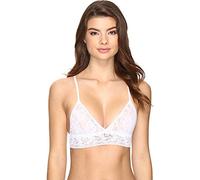 hanky panky Triangle Bralette - Bustier Damen, Dreieck-Bralette aus Stretch-Spitze Signature Lace, Lingerie Damenwäsche Zero Feel, BH Ohne Bügel, Color Weiss - Size L