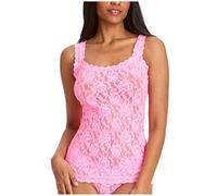 Hanky Panky Womens Signature Lace Classic Camisole in Glo Pink Size X-Small