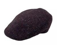 Hanna Hats Irische Donegal Touring Mütze Tweed (Salz und Pfeffer in Kastanienbraun und Anthrazit, XL)