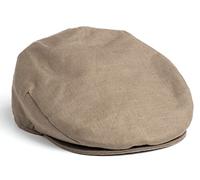 Hanna Hats Irische Vintage Leinen Flat Cap Leinen (Khaki, M)