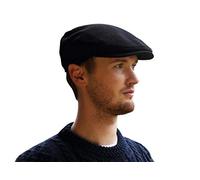 Hanna Hats Vintage Wolle Tweed Irische Flache Kappe (Schwarz, M)