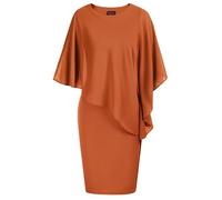 Hanna Nikole Damen GroßE GrößE Chiffon-üBerwurf Kleid Paillettenkleid Festliche Kleider Elegante Spitzenkleid Cocktailkleid Knielang Abendkleider Glitzer Hochzeitsgast Outfit Party Kleider