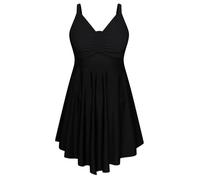 Hanna Nikole Damen GroßE GrößEn Badekleid Einteiler Bauchweg Badeanzug Shape Bademode GerüSchter Schwimmanzug Weiche Strandmode Mit Badeshorts &Verstellbarer Schultergurt