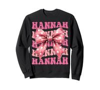 Hannah Name Kokette Schleife Ästhetik für Frauen Mädchen Sweatshirt