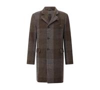 Hannes Roether - Karierter Mantel aus Woll-Mix - Größe XL - braun
