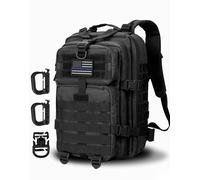 Hannibal Tactical 28L Militär Taktischer Rucksack US Cooper Rucksack Armee Assault Pack 3 Tage Bug Out Go Bag Trekking Wanderrucksack Black