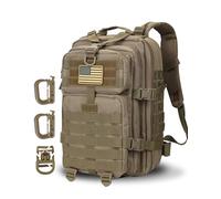 Hannibal Tactical 28L Militär Taktischer Rucksack US Cooper Rucksack Armee Assault Pack 3 Tage Bug Out Go Bag Trekking Wanderrucksack Khaki