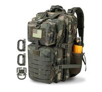 Hannibal Tactical Militär Taktischer Rucksack Cooper Rucksack Armee Assault Pack 3 Tage Bug Out Go Bag Trekking Wanderrucksack (45L,US Woodland)