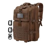 Hannibal Tactical MOLLE Assault Pack, Taktischer Rucksack, Militär-Armee-Camping-Rucksack, 3-Tage-Pack, Dunkelbraun, 40L