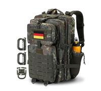 Hannibal Tactical MOLLE-Sturmrucksack, taktischer Militär-Rucksack, für Armee, Camping, mit Flaschenhalter, 45 L/28 L, 45L