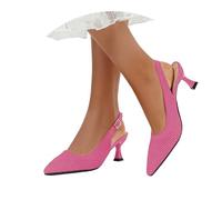 Hanraz absatzschuhe damen hochzeit, Slingpumps Damen Elegant - Kitten Heel Sandalen Party Ballerinas Sommer Brautschuhe Hochzeit Bequem Sommerschuhe Verstellbarer Riemen Festival Outfit Absatzschuhe
