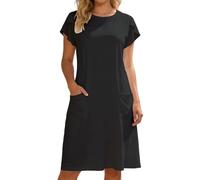 Hanraz boho kleidung, Sommerkleid Damen Leicht - Boho Kleid Hochzeit Strandkleid Party Freizeitkleid Elegant Partykleid Blusenkleid Casual Wickelkleid Shirtkleid Strand Retro Tunika Kleid