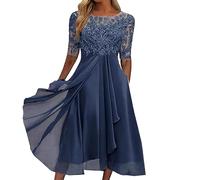 Hanraz Chiffonkleid Damen Große Größen Einfarbig Kleid Hochzeitsgast Maxikleid Sommerkleid Sommer Festlich Abendkleider Freizeitkleider Strandkleid Für Hochzeit