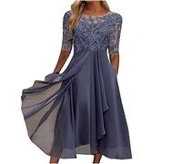 Hanraz Chiffonkleid Damen Große Größen Einfarbig Kleid Hochzeitsgast Maxikleid Sommerkleid Sommer Festlich Abendkleider Freizeitkleider Strandkleid Für Hochzeit