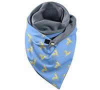 Hanraz Dreieckstuch Damen, Weihnachtsschal Damen Bedruckte Mit Knopf Vintage Herbstschal Halstuch Winter Motiv Modisch Halstücher Für Weihnachten