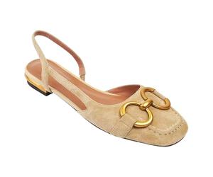 Hanraz elegante schuhe damen, Slingpumps Damen Elegant - Flach Geschlossene Zehen Sandaletten Alltag Brautschuhe Sommer Tanzschuh Festival Outfit Kittenheels Bequem Hochzeit Ballerinas