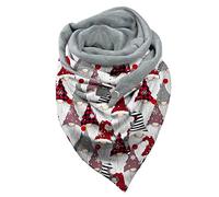 Hanraz Familien Outfit Weihnachten, Weihnachtsschal Dreieckstuch Damen Mit Knopf Vintage Winter Halstücher Bedruckte Lässiger Modisch Herbstschal Halstuch Für Weihnachten