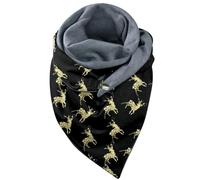 Hanraz Halstuch Damen, Weihnachtsschal Dreieckstuch Damen Bedruckte Mit Knopf Vintage Herbstschal Winter Motiv Modisch Halstücher Für Weihnachten