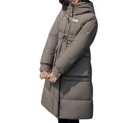 Hanraz Herbstjacke Damen, Winterjacke Damen Lang - Schwarz Winter Puffer Jacket Herbstjacke Elegant Y2k Wintermantel Outdoor Große Größen Warm Daunenjacke Softshelljacke