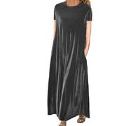 Hanraz samtkleid mädchen, Sale Angebote, Weihnachtskleid Damen Samt Glitzer Swing A-Line Weihnachtskleid Partykleid Elegant Bodycon Vintage Winterkleid Abendkleid