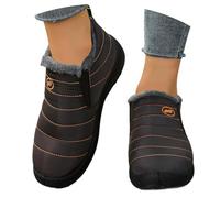 Hanraz schuhe damen, Winterschuhe Damen Gefüttert Herbstschuhe Elegant Stiefeletten Winter Winterstiefel Herren Vintage Moon Boot Freizeit Herbst Schneeschuhe Outdoor Winterboots Gr.36-48