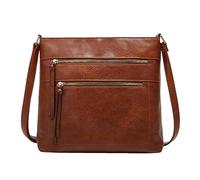 Hanraz Schultertasche Tasche Damen, Umhängetasche Damen Schultertaschen Vintage Stoff Sommer Handtasche Crossbody Shopper | Braun Schwarz Weiß