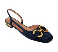 Hanraz slingback ballerina damen, Slingpumps Damen Elegant - Flach Geschlossene Zehen Sandaletten Alltag Brautschuhe Sommer Tanzschuh Festival Outfit Kittenheels Bequem Hochzeit Ballerinas