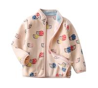 Hanraz teddyjacke mädchen, Teddyjacke Kinder Frühling - Mädchen Mit Motiv Sweatjacke Fleecemantel Teddy Jungen Kuscheljacke Outdoor Leichte Fleecejacke Kuschelige Übergangsjacke Kinderjacken