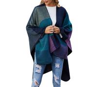 Hanraz Warmer Poncho Damen, Cape Damen Outdoor Leicht Boho Capes Umhang Mittelalter Warm Elegant Strickjacke Pashminas Winter Mode Poncho Schal Hawaii Große Größen Stola Schals