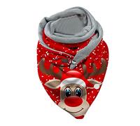 Hanraz Weihnachtsschal Dreieckstuch Damen Mit Knopf Vintage Bedruckte Halstücher Herbstschal Winter Modisch Lockere Für Weihnachten