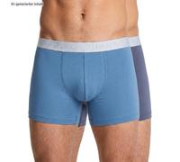 Hanro 2-er Set Pants Hellblau & Dunkelblau mit grauem Webbund