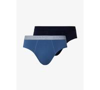 Hanro 2er-Pack Slips Herren blau, S