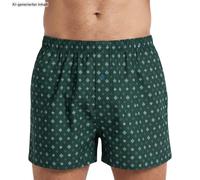 Hanro Boxershorts Dunkelgrün mit Muster