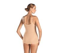Hanro Unterhemd mit Spaghettiträgern - nahtlos Modell Cotton Seamless in Beige, Größe M