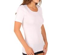 Hanro Damen 1/2 Arm Cotton Seamless Unterhemd, Weiß (white 0101), 42/44 (Herstellergröße: M)