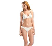 HANRO Damen Bügelloser Bügelloser BH Satin Deluxe Schalen Soft BH 071071, Einfarbig, Gr. 75C, Elfenbein (Off White 0102)