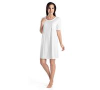 HANRO Damen Nachthemd 1/2 Arm 90 cm Cotton Deluxe Nachthemd