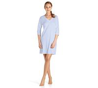 HANRO Damen Nachthemd 3/4 Arm 90 cm Pure Essence (0511 blue glow), Gr. XL