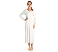 Hanro Damen Langarm Nachthemd - Pure Essence 130cm weiss Gr. XS