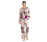 Hanro Damen Phila Long Sleeve Shirt Pyjamaoberteil, Grafik Aquarelle, X-Small