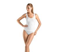 HANRO Slim Fit Top mit Rundhalsausschnitt in Weiss, Größe M
