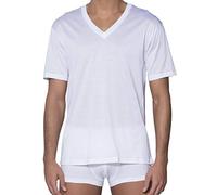 HANRO Herren V-Shirt 1/2 Arm Cotton Sporty (0101 white), Gr. L